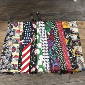 Lot of 12 Vintage Novelty Ties‎ Disney Sports Tabasco Nicole Miller Coca-cola